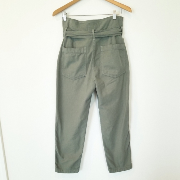 Citizens of Humanity Noelle Cropped Belted Relaxed Tapered Fit Paper Bag Waist - Picture 6 of 16